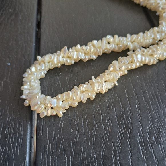Triple Twist Natural Pearl Necklace - Picture 7 of 9